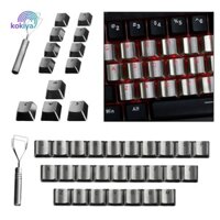 Kokiya Thép không gỉ Kim loại Keycaps Cross Hỗ trợ Đèn nền DIY Cherry Switch Bàn phím cơ