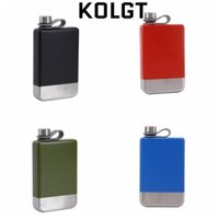 KOLGT Bình Rượu KOLGT, Bình Hông Di Động Bằng Thép Không Gỉ, Xịt Sơn Chống Rò Rỉ Nhiều Màu Sắc 9oz Whisky Flagon Unisex
