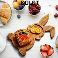Kolgt Bunny Khay Gỗ, Trang Trí Trái Cây Bằng Gỗ Món Tráng Miệng Đĩa Kẹo, Hộp Đựng Thực Phẩm Dụng Cụ Nhà Bếp Phục Vụ Lễ Phục Sinh Đĩa Phô Mai Khay Cho Dụng Cụ Làm Bánh Tân Gia