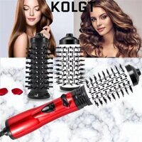 Kolgt Hot Air Brush Máy duỗi tóc, Máy sấy tóc xoay ABS Máy duỗi tóc, Máy tạo kiểu không khí nóng Máy sấy tóc điện 3 trong 1 cho tóc khô
