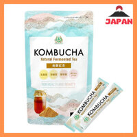 KOMBUCHA Set by Sendai Katsuyamakan - 4g x 12 Sticks of Mixed Berry Flavor (3 or 5 Bag Sets Available) - Fermented Tea, Additive-Free, Probiotics, Meal Replacement, Diet, Taiwanese Tea Leaves, Gut Health, Powdered Tea, SOD Enzyme Activator, Mushroom Tea.