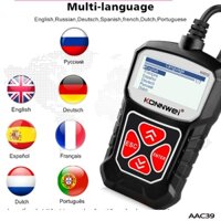 Konnwei kw310 obd2 Thích hợp cho công cụ chẩn đoán ô tô odb2 Máy quét obd 2, Máy quét ngôn ngữ pk elm327/Máy quét thẻ đọ