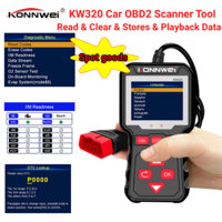 Konnwei KW320 Công cụ quét chẩn đoán ô tô obd2 cho xe được chứng nhận 12V obd2 Đầu đọc mã rõ ràng Kiểm tra đèn động cơ ô tô DTC View DATA Chức năng đầy đủ