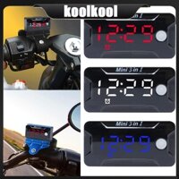 Kool Motorcycle Digital cho đồng hồ thời gian + + Vôn kế điện áp 3 trong 1 Waterp