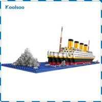 Koolsoo 1860 Chiếc Grand Titanic Khối Xây Dựng Bộ Tàu Mô Hình Lắp Ráp Đồ Chơi