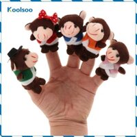 Koolsoo 7 Miếng Khỉ Ngón Tay Con Rối Đồ Chơi Câu Chuyện Kể Cosplay Máy Trợ Giảng