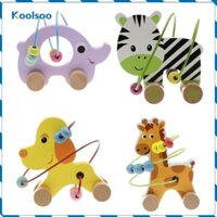 Koolsoo Động Vật Bằng Gỗ Xung Quanh Hạt Mê Cung Đồ Chơi Đếm Phát Triển