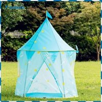 Koolsoo Gấp Công Chúa Lâu Đài Chơi Lều Trẻ Em Sân Vườn Cắm Trại Đồ Chơi 130x135cm Xanh Dương
