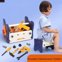 Kopida 40 / 56 / 58 Cái Bộ dụng cụ giả vờ, có tuốc nơ vít Chơi vít Bộ công cụ sửa chữa trẻ em, Mô phỏng Quà tặng xây dựng bằng nhựa Hộp công cụ sửa chữa đồ chơi trẻ em cho bé trai bé gái
