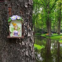 Kopida Hoa Cổ Tích Cây Treo, Chống Thấm Nước Sáng Tạo Hoa Cổ Tích Tượng, Đồ Thủ Công Ngộ nghĩnh Phát Sáng Dễ Thương Bức Tượng Nhỏ Điêu Khắc Quà Tặng