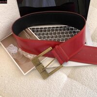 Kopida Khóa Kim Loại Thắt Lưng Rộng, Cà Phê / Đỏ Khóa Thắt Lưng Rộng Retro, Phụ Kiện Váy Thường Ngày Y2K Phong Cách Mỹ Dây Đeo Thắt Lưng Da PU Quần Jean