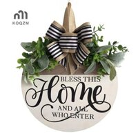 [Koqzm] Biển hiệu chào mừng cho cửa trước, Gỗ tròn mộc mạc treo tường trang trí ngoài trời, Đồ trang trí hàng rào hiên nhà Quà tặng treo cho gia đình [mới]