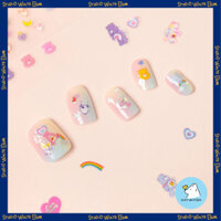 [Korea DAISO] Nhãn dán móng tay Care Bears - Hồng / Tím