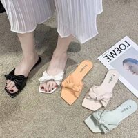 Korean Style New Sandals Fashion Bowknot Flat All-Matching Slippers Fvqv