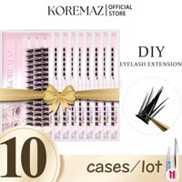 Koremaz set 10 Hộp Lông Mi Giả Cong Dày Tự Nhiên 2023
