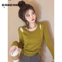 Koyoo Áo Len áo khoác cardigan Phong cách thời trang Dễ thương hàn quốc WMY2300MR8 42Z231021