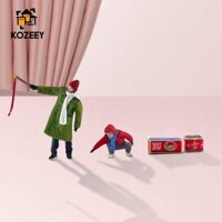 Kozeey 1 / 64 Người Và Bé Trai Hình Thu Nhỏ Thủ Công Trang Trí Bàn Làm Việc Nhựa Cho Nhà Búp Bê Diorama Thu Nhỏ Cảnh Trang Trí Phụ Kiện