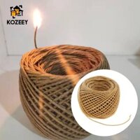 Kozeey 200ft Hempwick Nến bấc tự nhiên với dây phủ sáp ong