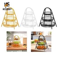 Kozeey 3 Tầng Giỏ Đựng Trái Cây Tiết Kiệm Không Gian Đa Năng Trang Trí Nhà Cửa Mặt Bàn Rau Giá Để Đồ Cho