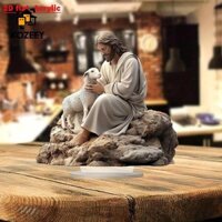 Kozeey Chúa Giêsu Để Bàn Trang Trí Bàn Trung Tâm 2D Phẳng Thủ Công Trang Trí Acrylic Để Bàn Ký Hiệu Cho Tủ Tivi Phòng Học Trong Nhà