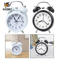 Kozeey Đồng hồ báo thức chuông đôi Chuông lớn Kim loại Đồng hồ báo thức nhỏ Báo thức cơ học Analog