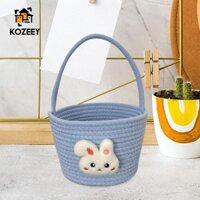 Kozeey Giỏ Phục Sinh Giỏ Chứa Đồ Hoạt Hình Đa Năng Dễ Thương Túi Xách Trang Trí Giỏ Thỏ Phục Sinh Làm Quà Tặng Bé Trai Bé Gái Trẻ Em