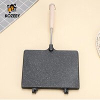 Kozeey Hai Mặt Chảo Chiên Bánh Sandwich Khay Nướng Bánh Chống Dính Nhôm Sandwich Chảo Cho Muffin Bánh Mì Nướng Bữa Sáng Nhà Bếp