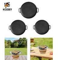 Kozeey Hàn Quốc Nướng Chảo Chiên Nồi Maifan Đá Lớp Phủ Tròn Thịt Nướng Đĩa Cho Dã Ngoại Nhà Bếp Cắm Trại Bánh Pancake