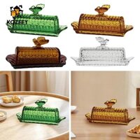 Kozeey Khay trưng bày đĩa bơ thủy tinh Đĩa bơ cho mặt bàn tiệc Buffet gia đình