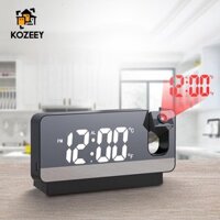 Kozeey Màn hình hiển thị nhiệt độ bề mặt USB Đầu giường có thể xoay được Đồng hồ để bàn cho học sinh Trẻ em Màn hình lớn