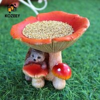Kozeey Nhím Vườn Tượng Chim Ăn Tượng Điêu Khắc Nhỏ Cho Sân Nghệ Thuật Hiên Nhà Sân Ngoài Trời Sân Micro Phong Cảnh Trang Trí
