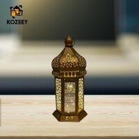 Kozeey Ramadan Đèn Lồng Eid Mubarak Đồ Trang Trí Tiệc Ả Rập Cung Cấp Trung Đông Trang Trí Nhà Cửa Kim Loại Thủ Công Đèn Trang Trí