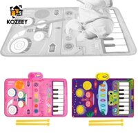 Kozeey Thảm Chơi Đàn piano 2 Trong 1 Gấp Gọn Siêu Bền Kèm 2 Dùi Trống Dành Cho Bé Yêu Thích Ngày Lễ Tình Nhân