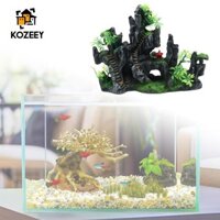 Kozeey Trang trí bể cá Rockery Đá cảnh núi nhân tạo Trang trí cho bãi cỏ