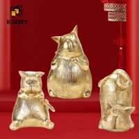 Kozeey Tượng Mèo Thủ Công Quà Tặng Tân Gia Trang Trí Ngày Lễ Điêu Khắc Nhựa Cho Văn Phòng Để Bàn Kệ Tiệc Lò Sưởi