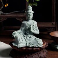 Kozeey Tượng Phật Quan Âm Bộ Sưu Tập Tượng Thủ Công Điêu Khắc Đá Cát Trang Trí Cho Phòng Ngủ Tân Gia Bàn Kệ Phòng Khách