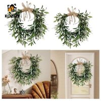 Kozeey Vòng hoa ô liu nhân tạo Vòng hoa cây xanh cho cửa trước Mùa hè trong nhà ngoài trời