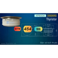 KP800A-1600V Thyristor SCR công suất dạng đĩa 800A 1600V Y40KPE Techsem