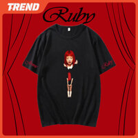 Kpop 2025 JENNIE Ruby Album Merch Cotton Áo Thun Unisex Plus Kích Thước In Hình Tay Ngắn Cổ Điển Thời Trang Áo Sơ Mi Tee