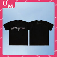 Kpop AESPA SYNK PARALLEL LINE WORLD TOUR Merch Áo thun Cotton nam nữ Plus Size Xu hướng thời trang Hàn Quốc dáng rộng in hình tay ngắn cổ điển Áo sơ mi đa năng thông thường Tee
