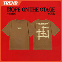 Kpop BANGTAN J-HOPE TOUR 'HOPE ON THE STAGE' Áo thun Cotton Merch Plus Size Vintage Thời trang nam nữ dáng rộng in hình tay ngắn hàng đầu đường phố Áo sơ mi thường ngày Tee