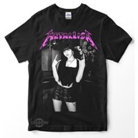 Kpop Blackpink Lisa Áo Thun Vol3 Dây Kim Loại Áo Thun Cổ Tròn Cotton T Tay Ngắn Hip Hop Top Nam / Nữ Cặp Đôi Áo Sơ Mi Ngắn