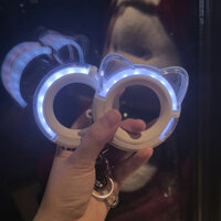 Kpop Idol ITZY Mini Light Ring Móc khóa Tai mèo Lightstick Móc khóa