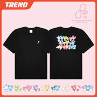 Kpop TWICE LOVELYS × SANRIO CHARACTERS Áo thun Cotton Merch Nam Nữ Plus Size Thời Trang Hàn Quốc Hoạt Hình Dễ Thương In Hình Ngắn Tay Cổ Điển Áo Sơ Mi Tee