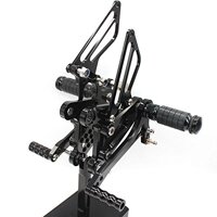 Krace Motorcycle Rearsets Foot Rest Pedals For Kawasaki NINJA ZX6R 2009-2015 2014 13 Black