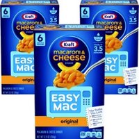 Kraft Easy Mac Macaroni & Cheese Dinner 6pcs, 366g, 3pc