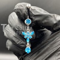 [KRCT03] Khuyên rốn con bướm xinh bằng thép y tế cao cấp không rỉ.