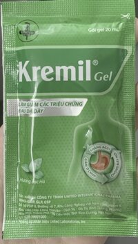 Kremil Gel 20 ml H/30 gói (TRỊ VIÊM LOÉT DẠ DÀY, Ợ CHUA, KHÓ TIÊU)