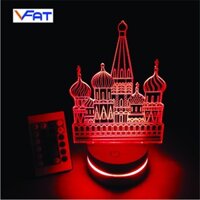 Kremlin, Đèn 3D led, đèn 16 màu thay đổi, quà tặng, đèn mica, VFAT Shop