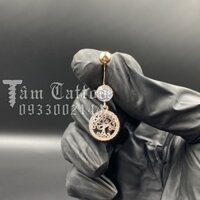 [KRTV06] Khuyên rốn cái cây bằng thép y tế cao cấp không rỉ.